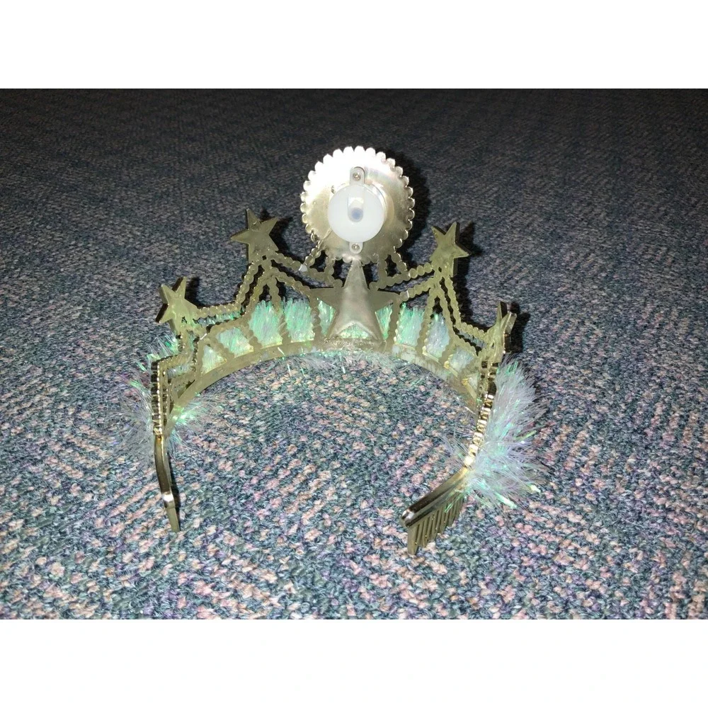 Kids Birthday Tiara Crown Headband Light‎ Up Rhinestones Star Party Accessory